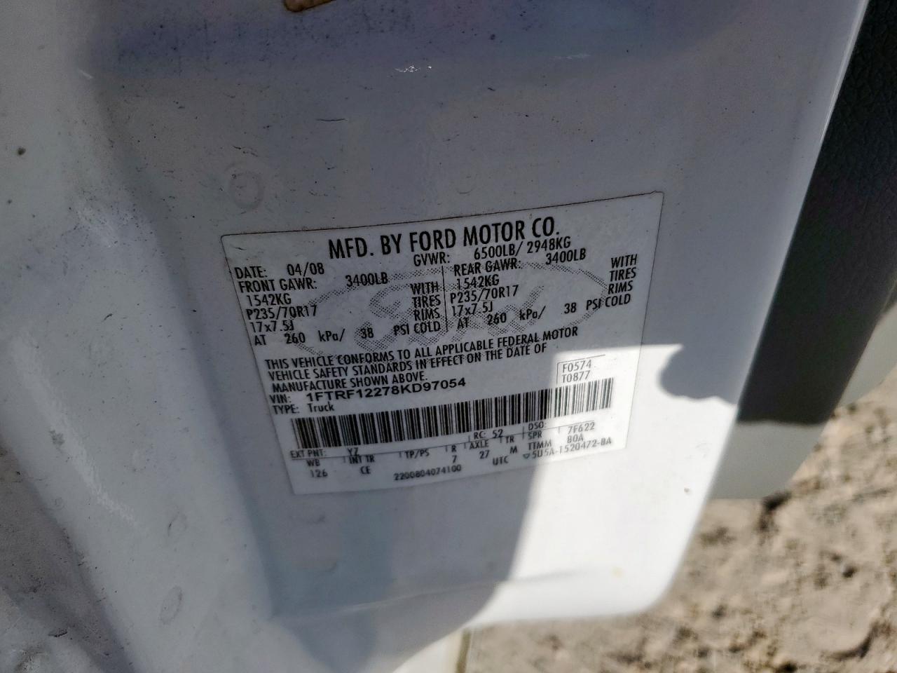 2008 FORD F150 photo 23