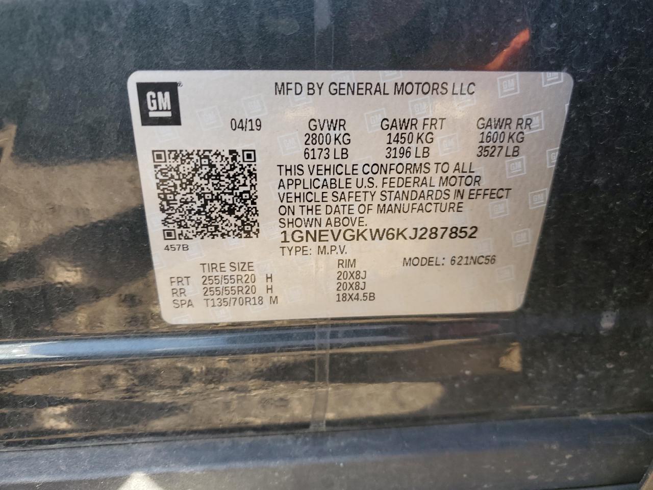 2019 CHEVROLET TRAVERSE LT photo 37