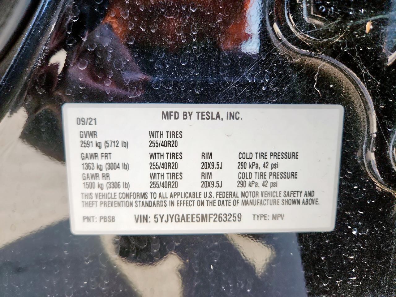 2021 TESLA MODEL Y photo 14