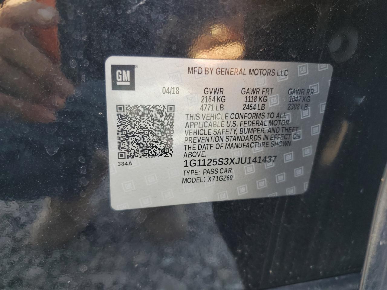 2018 CHEVROLET IMPALA PREMIER photo 13
