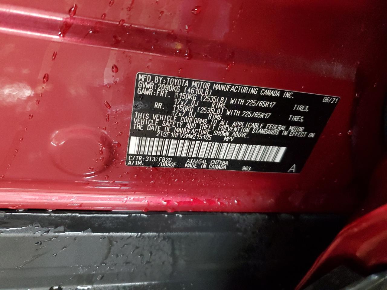 2021 TOYOTA RAV4 LE photo 34