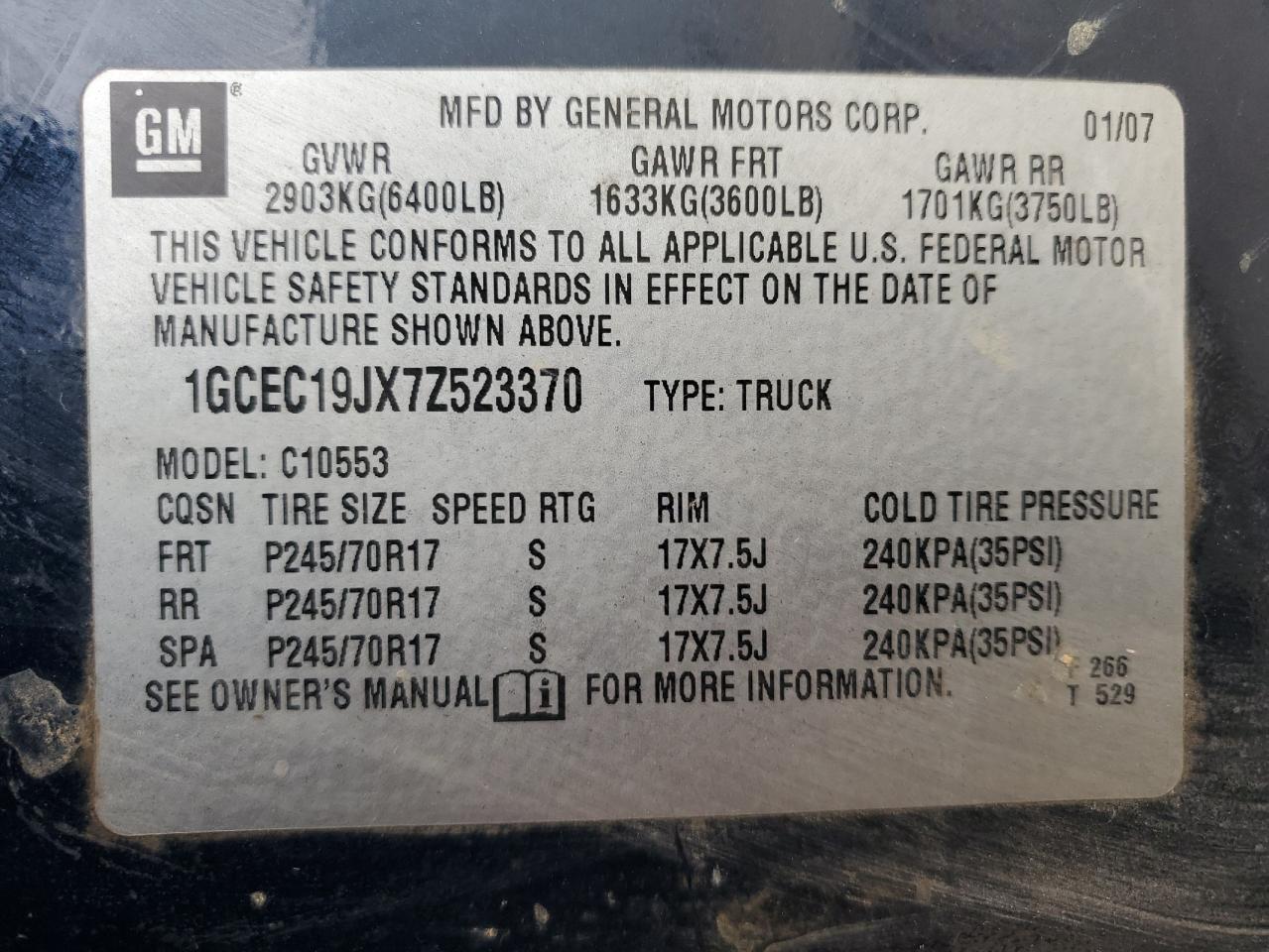 2007 CHEVROLET SILVERADO C1500 photo 23