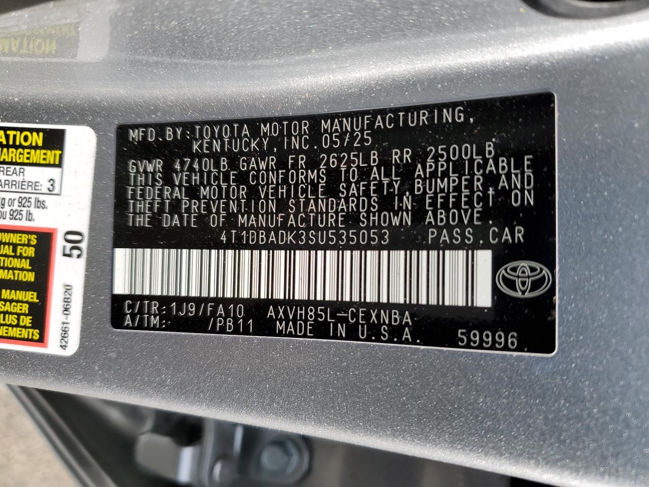 2025 TOYOTA CAMRY XSE photo 12