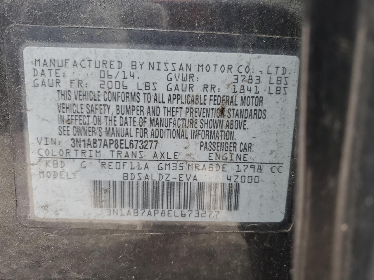 2014 NISSAN SENTRA S photo 23