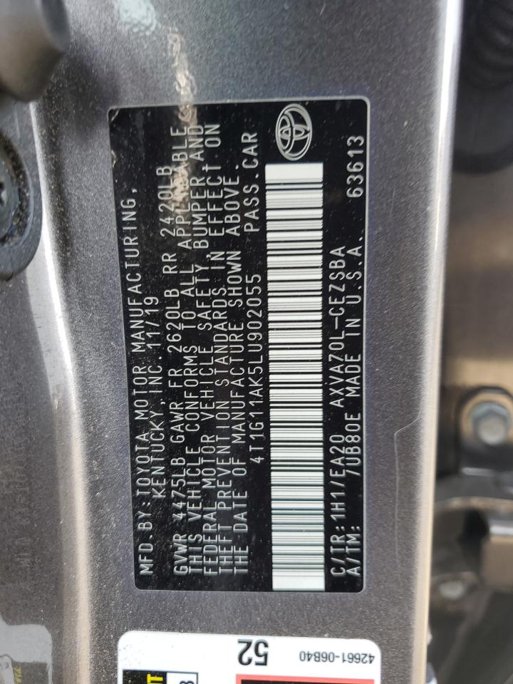 2020 TOYOTA CAMRY SE photo 12