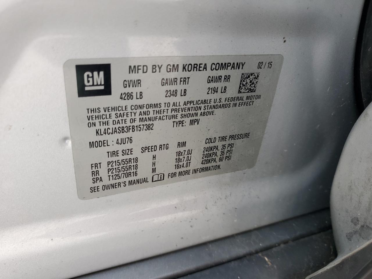 2015 BUICK ENCORE photo 37
