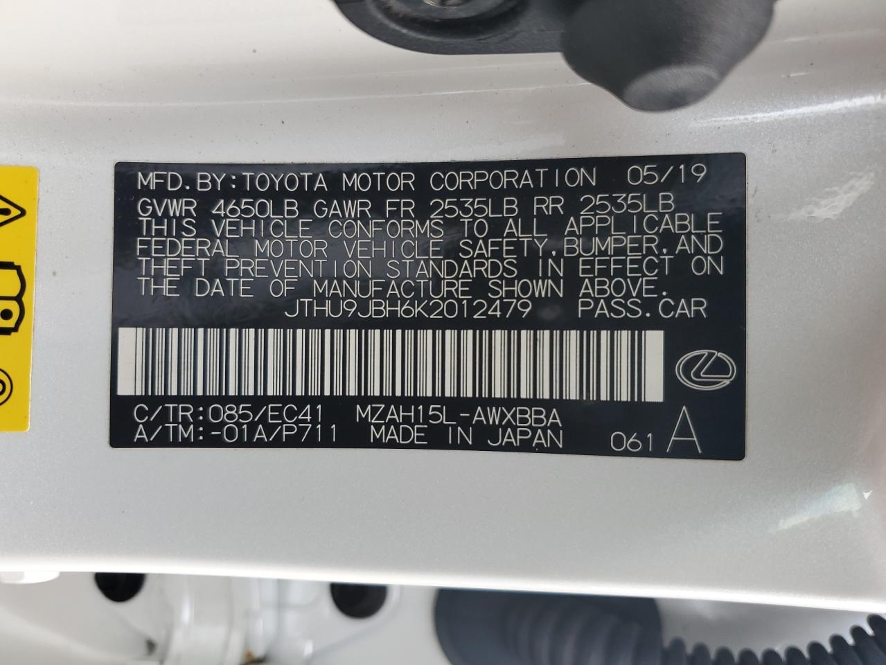 2019 LEXUS UX 250H photo 23
