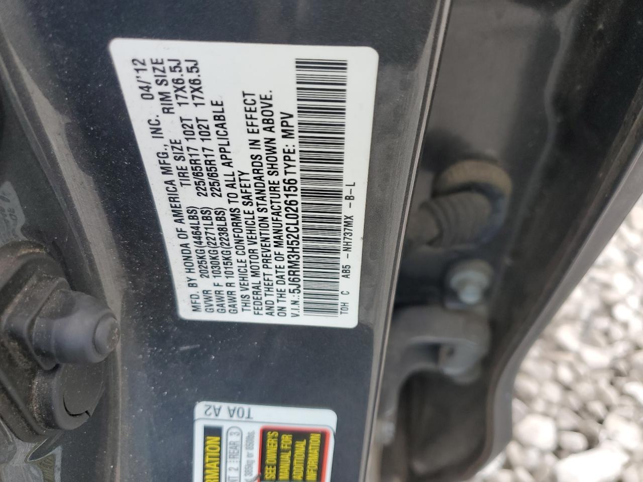 2012 HONDA CR-V EX photo 13