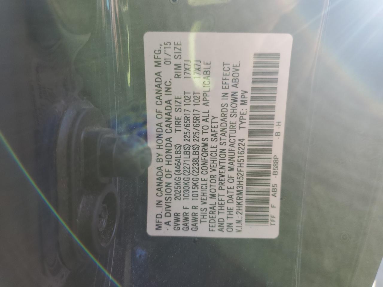 2015 HONDA CR-V EX photo 40