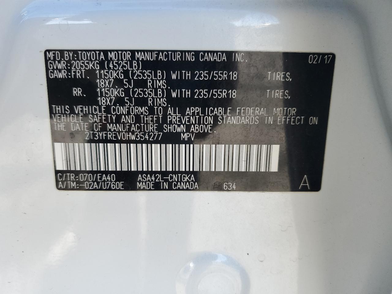 2017 TOYOTA RAV4 LIMITED photo 25