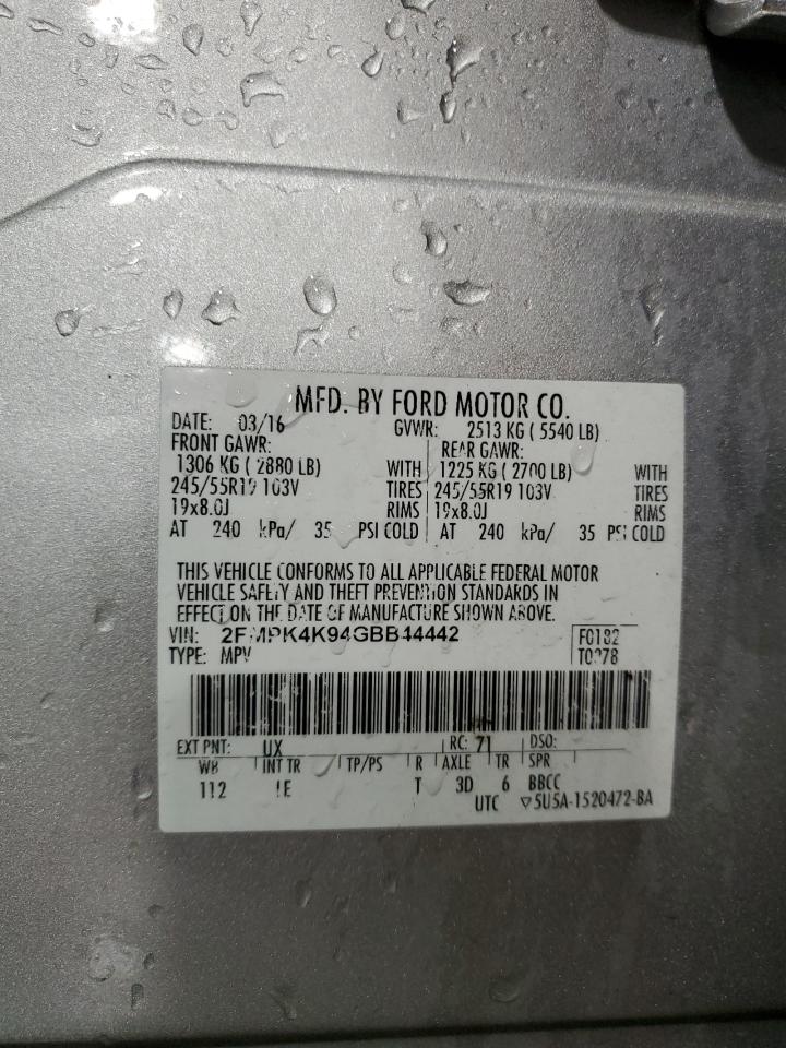 2016 FORD EDGE TITANIUM photo 13