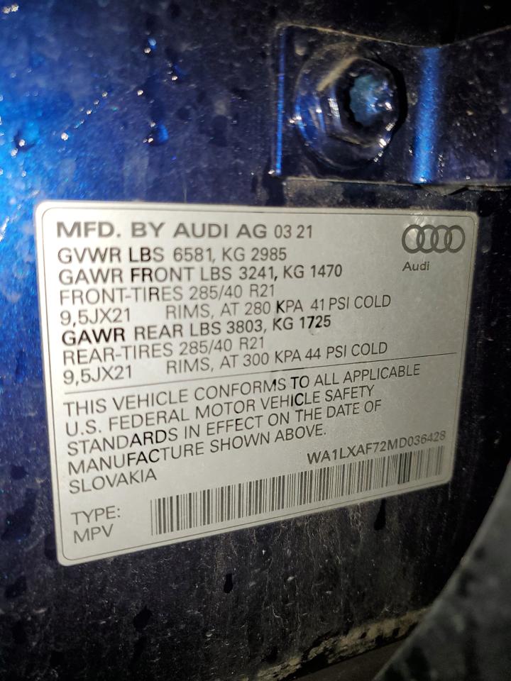 2021 AUDI Q7 PREMIUM PLUS photo 13