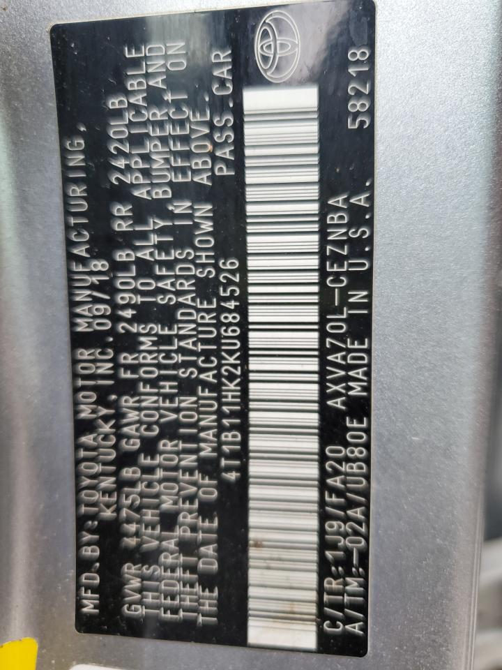 2019 TOYOTA CAMRY L photo 34