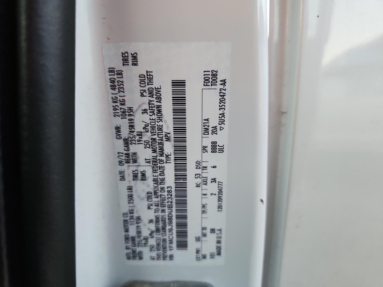 2013 FORD ESCAPE TITANIUM photo 34
