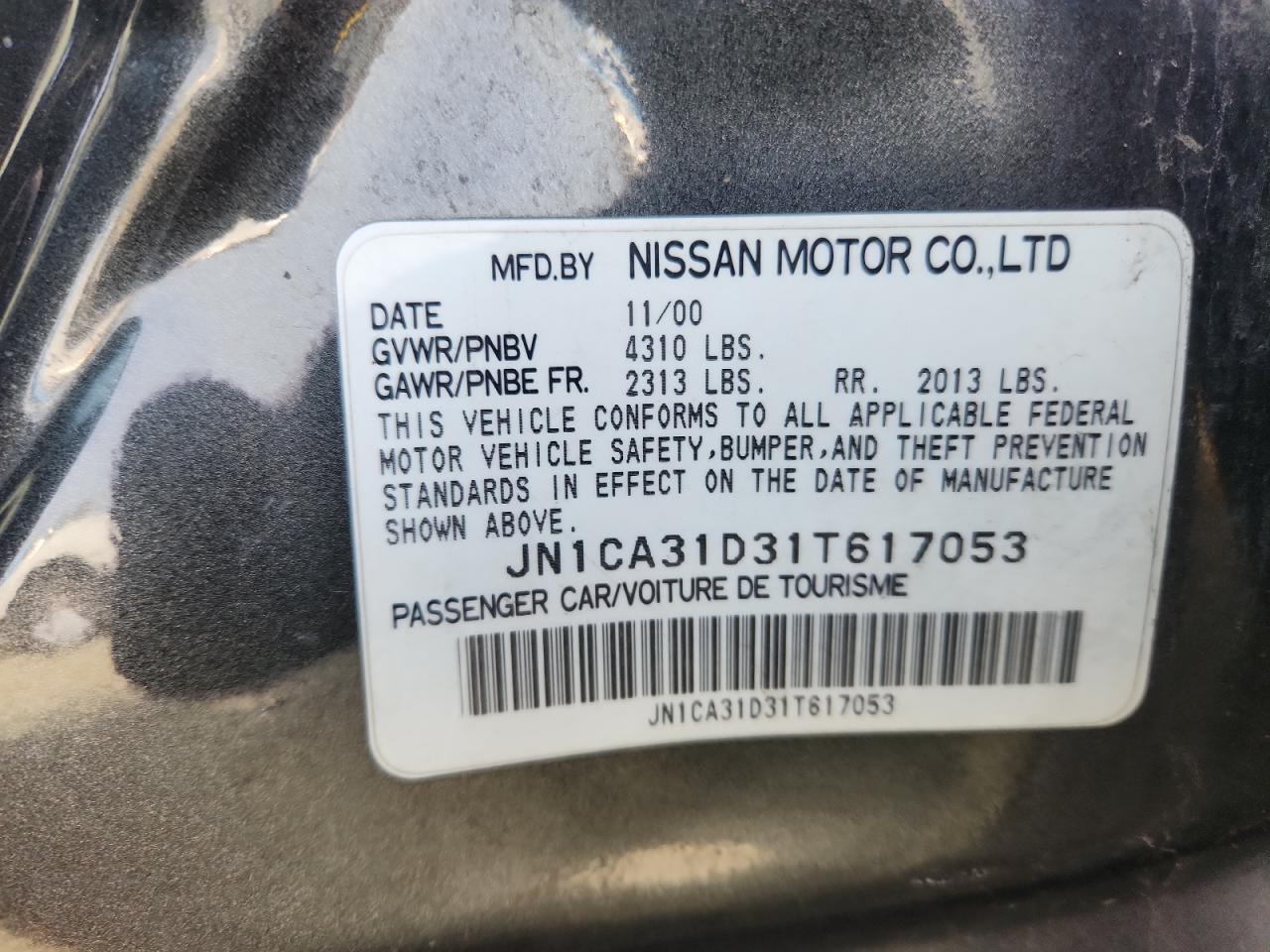 2001 NISSAN MAXIMA GXE photo 34