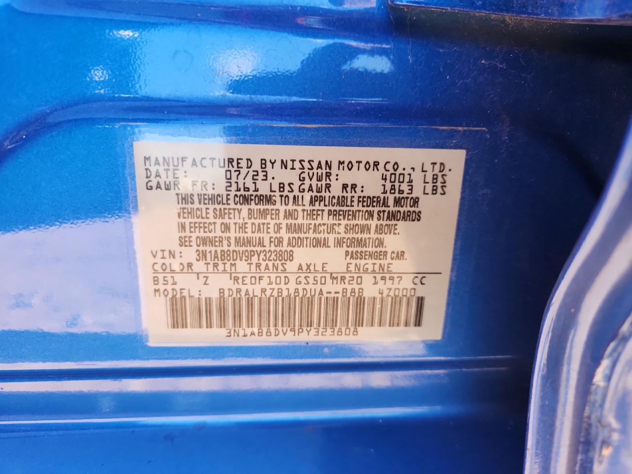 2023 NISSAN SENTRA SR photo 13