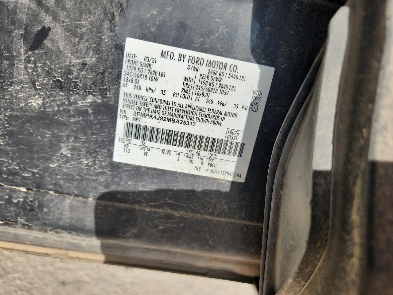 2021 FORD EDGE SEL photo 12
