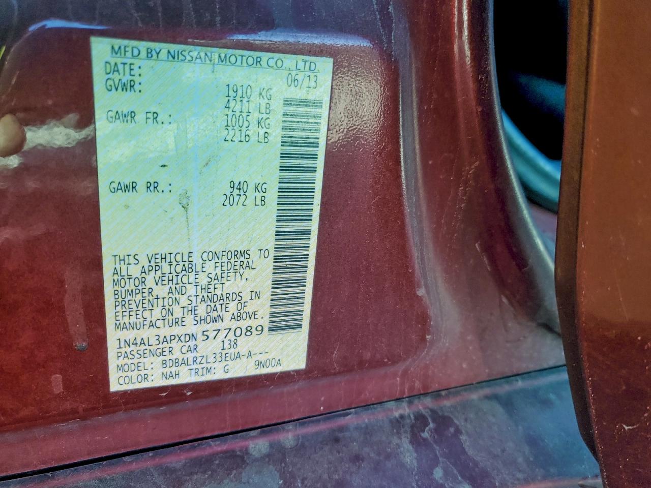 2013 NISSAN ALTIMA 2.5 photo 37