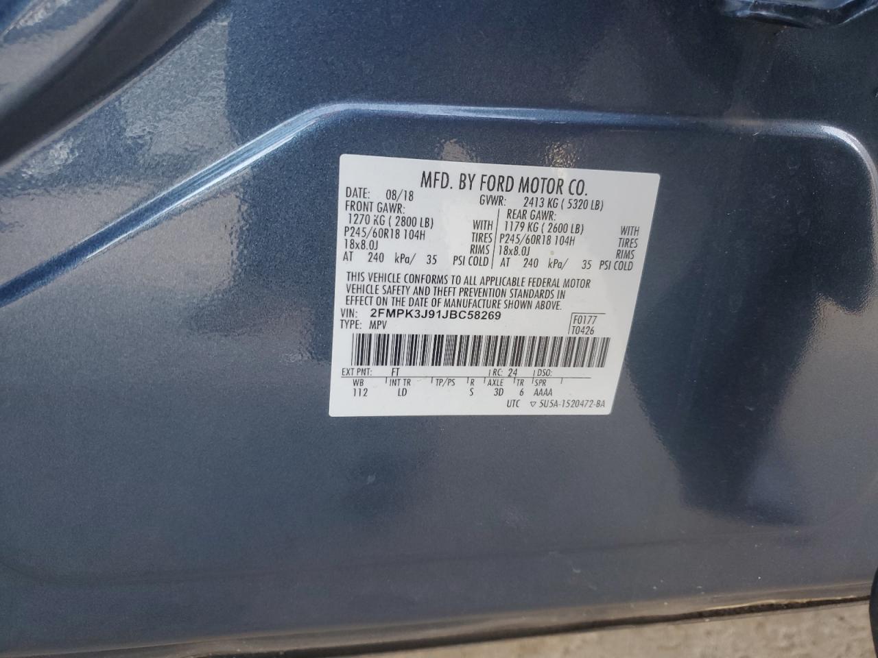2018 FORD EDGE SEL photo 25