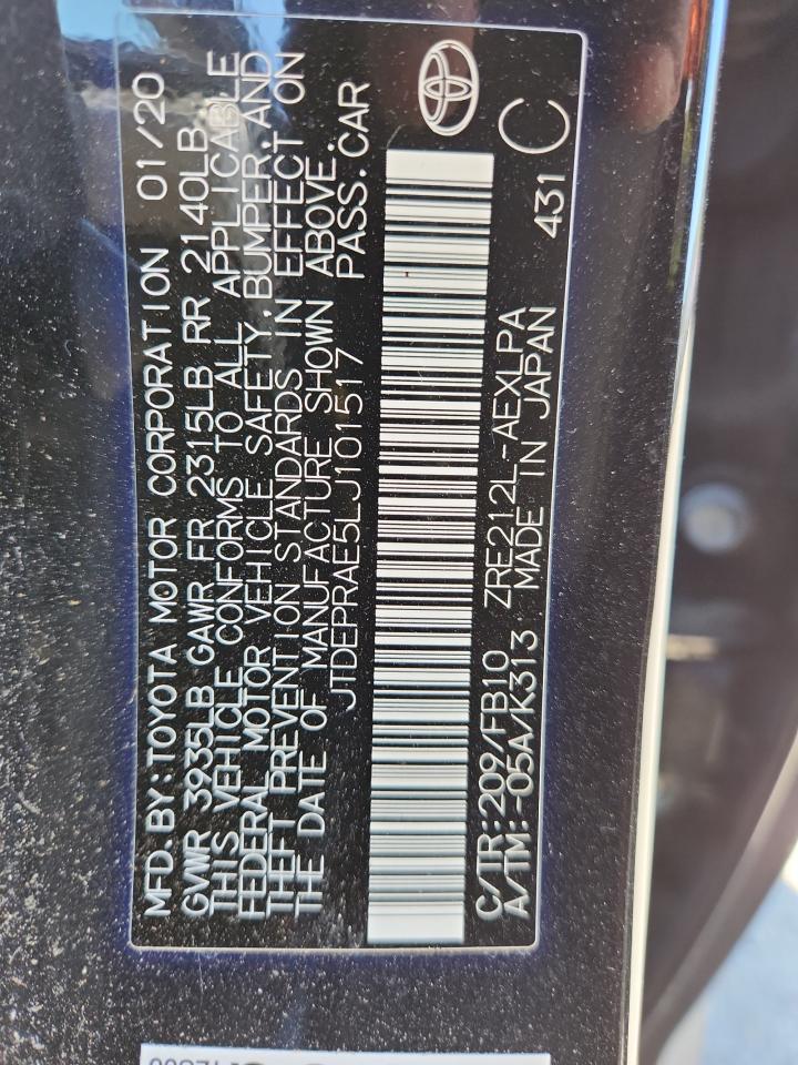 2020 TOYOTA COROLLA LE photo 12