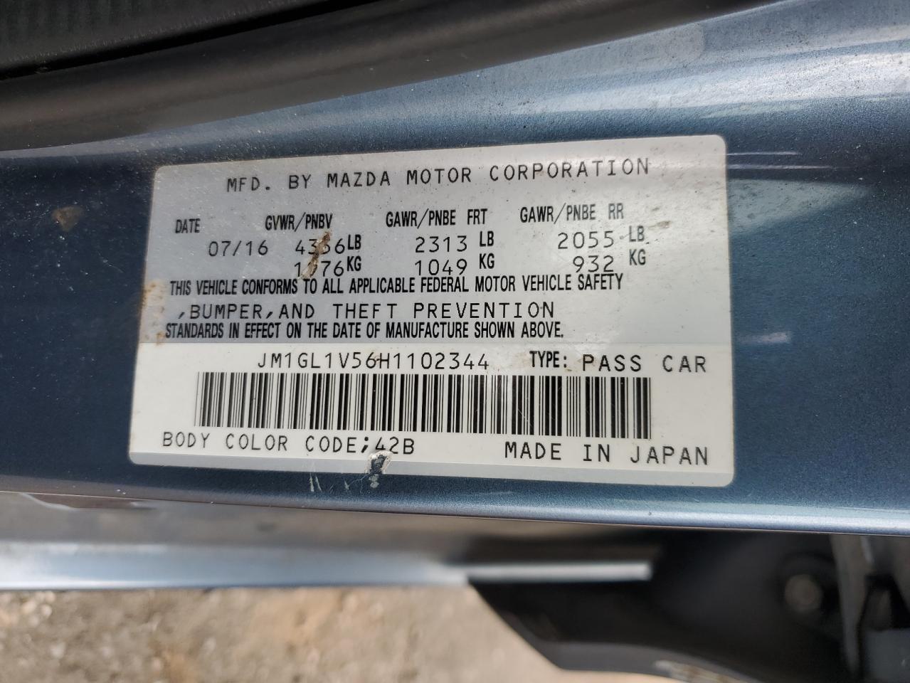 2017 MAZDA 6 TOURING photo 34