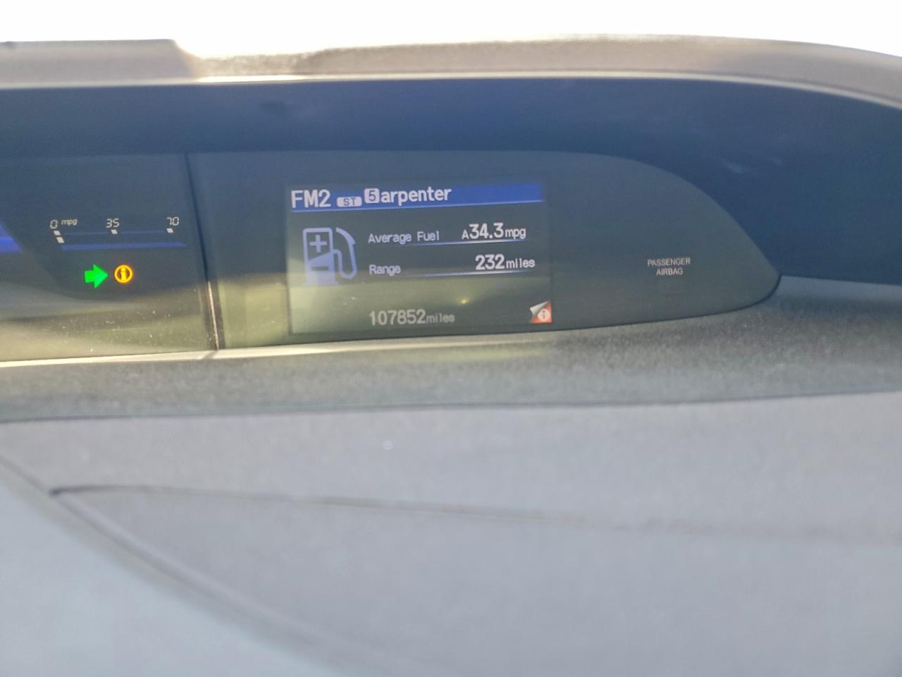 2012 HONDA CIVIC HF photo 9