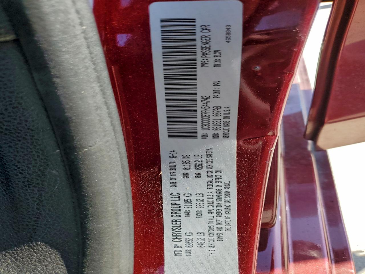 2015 CHRYSLER 200 C photo 12