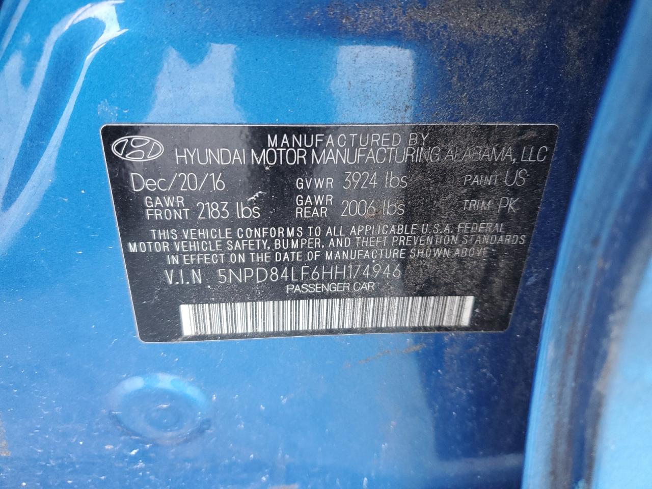 2017 HYUNDAI ELANTRA SE photo 23