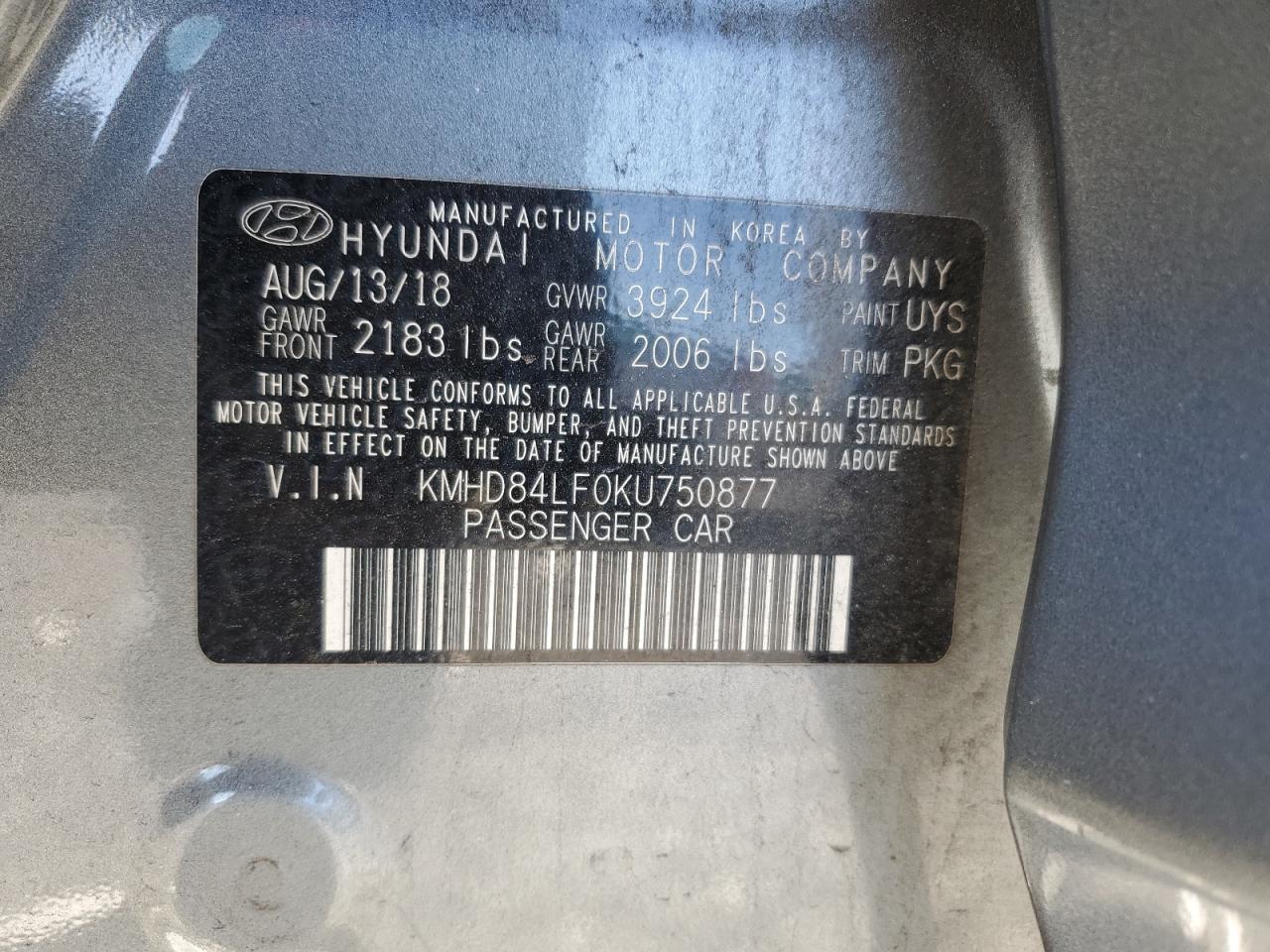 2019 HYUNDAI ELANTRA SEL photo 25