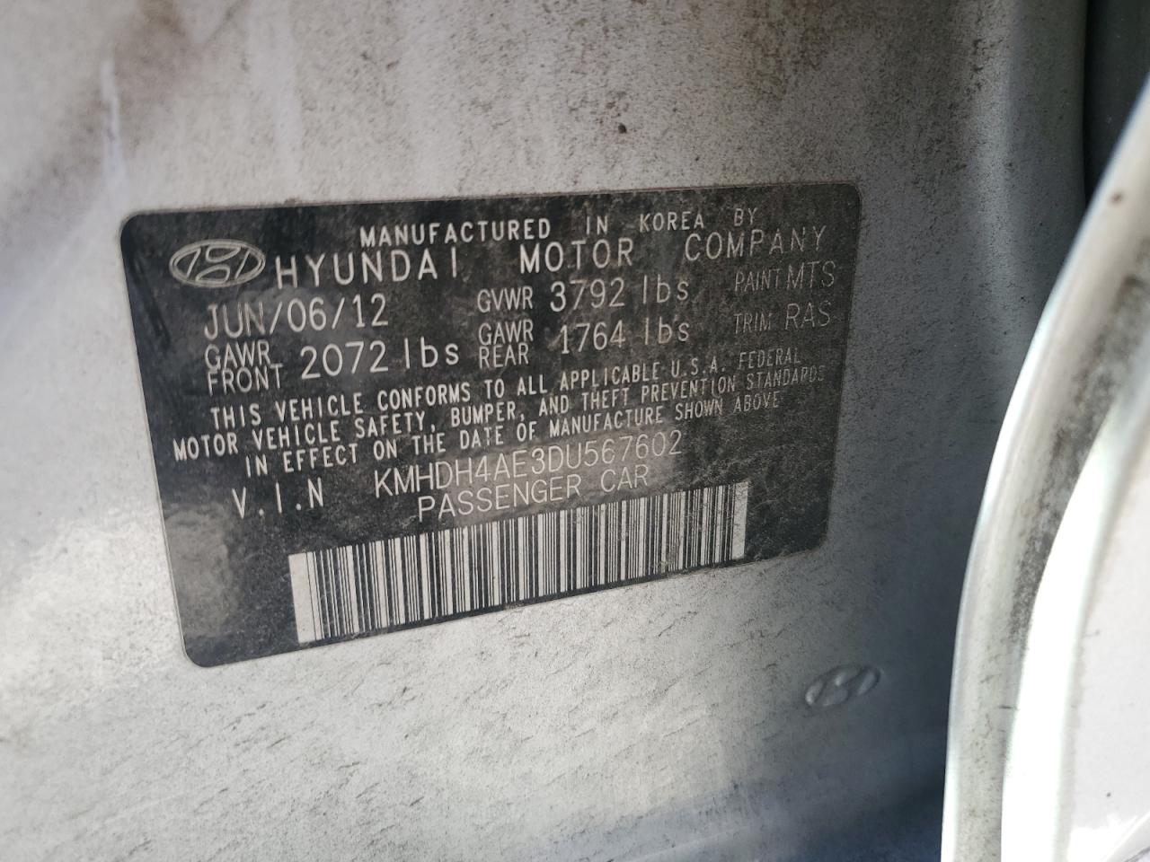 2013 HYUNDAI ELANTRA GLS photo 34