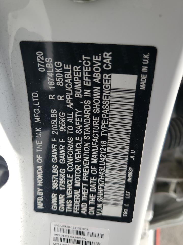 2020 HONDA CIVIC SPORT photo 23