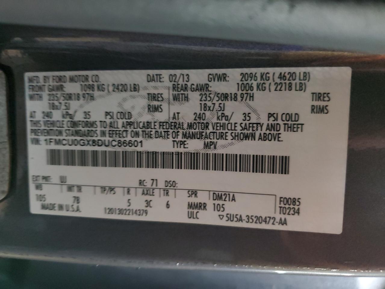 2013 FORD ESCAPE SE photo 25
