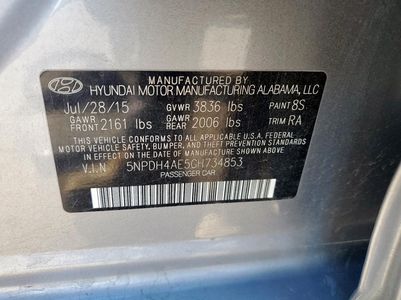 2016 HYUNDAI ELANTRA SE photo 34