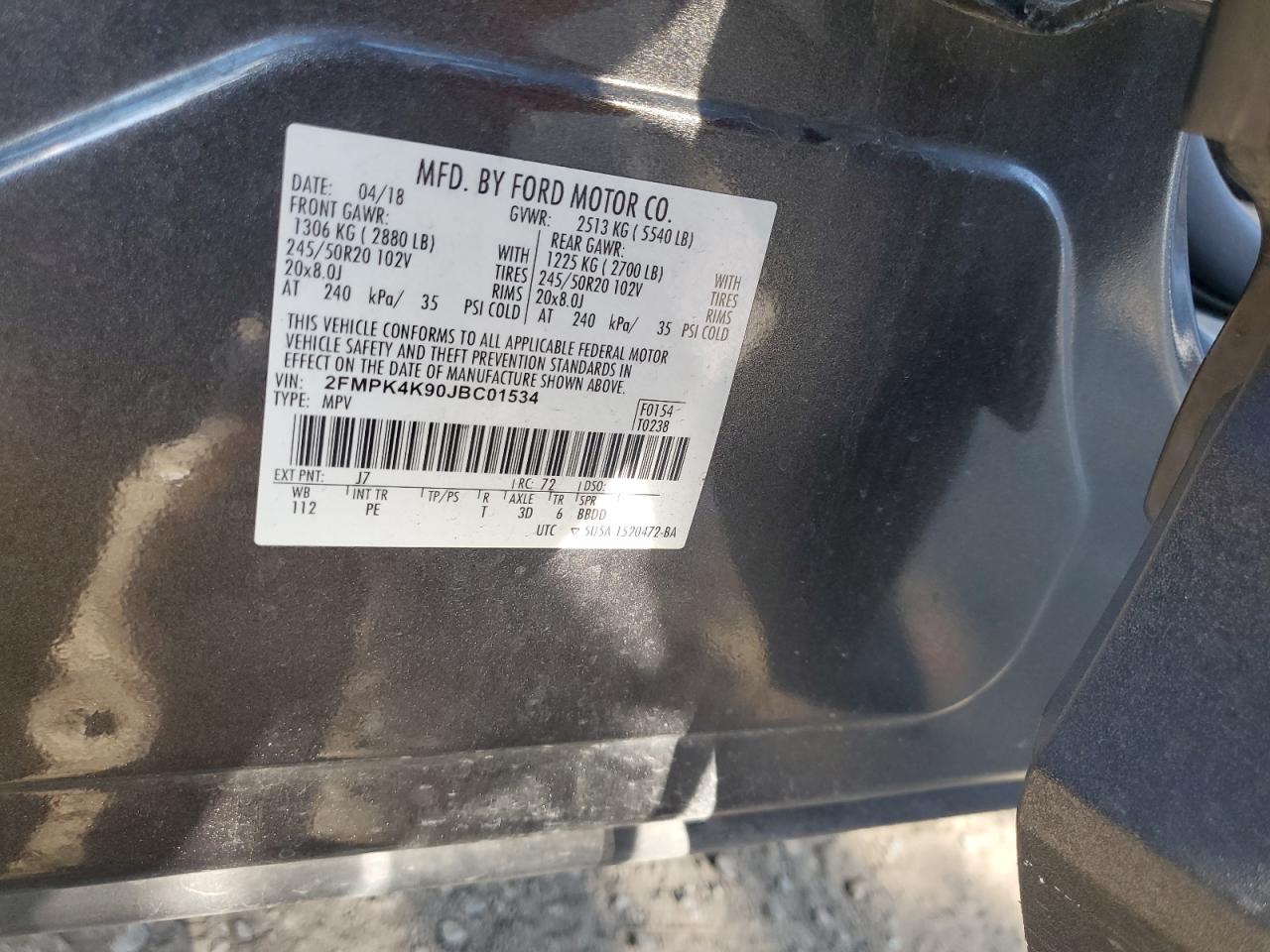 2018 FORD EDGE TITANIUM photo 25