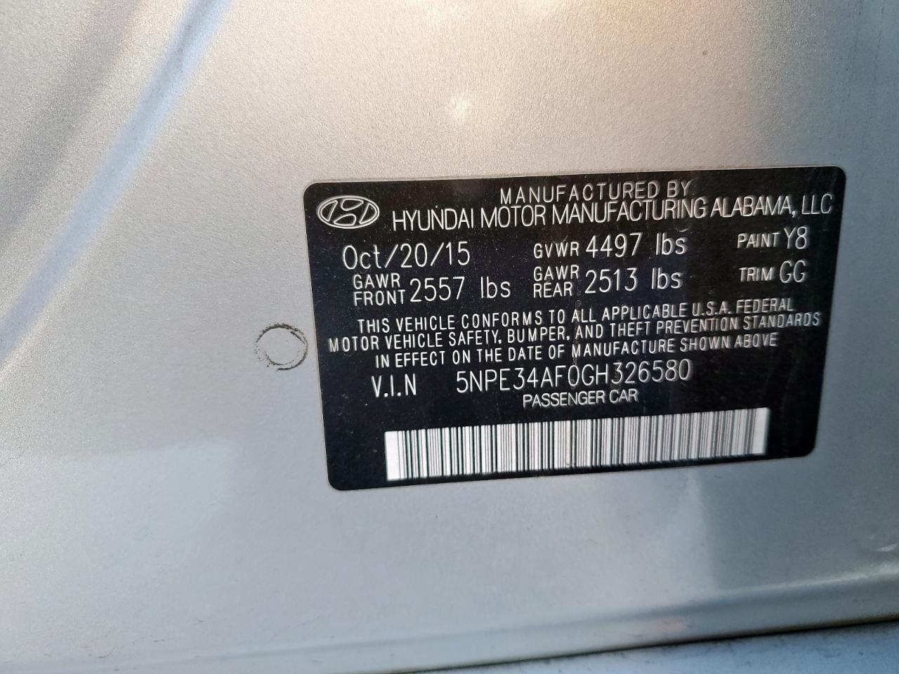 2016 HYUNDAI SONATA SPORT photo 23