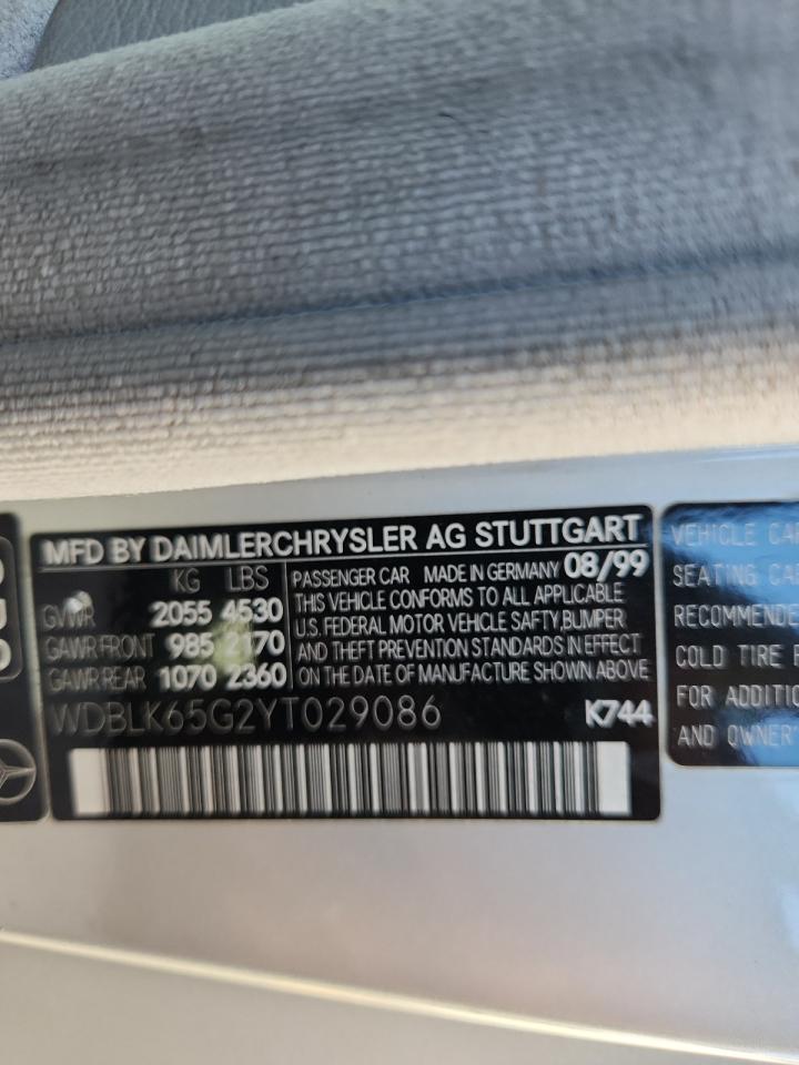 2000 MERCEDES-BENZ CLK 320 photo 34