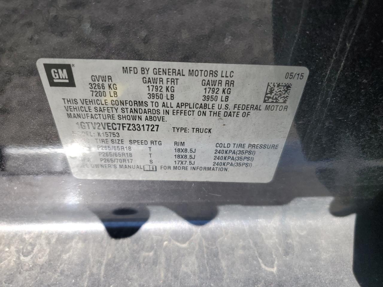 2015 GMC SIERRA K1500 SLT photo 12