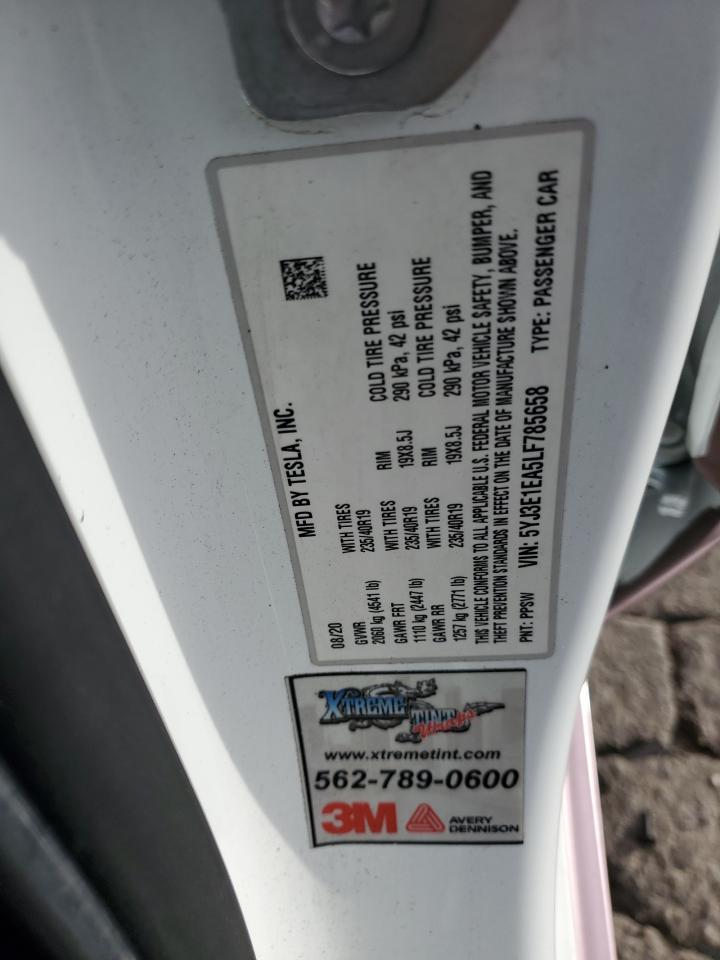2020 TESLA MODEL 3 photo 12