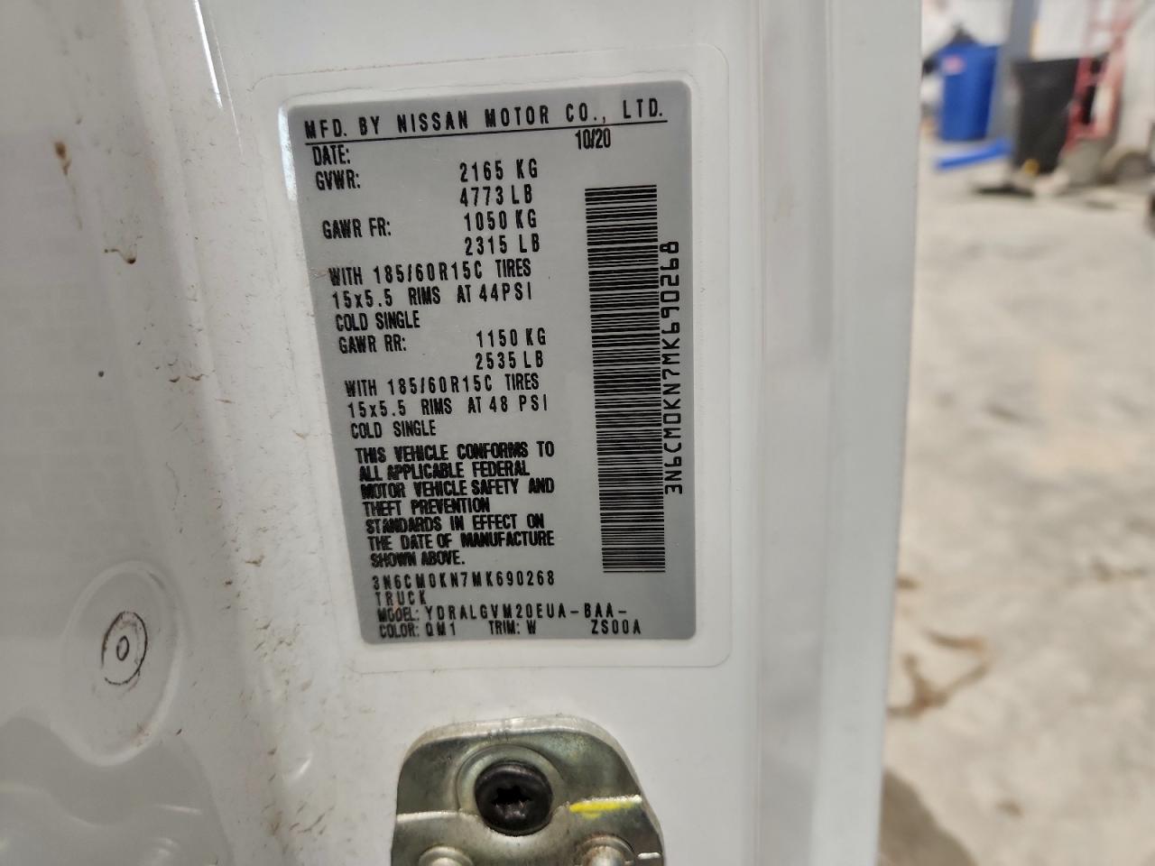2021 NISSAN NV200 DELIVERY VAN photo 12