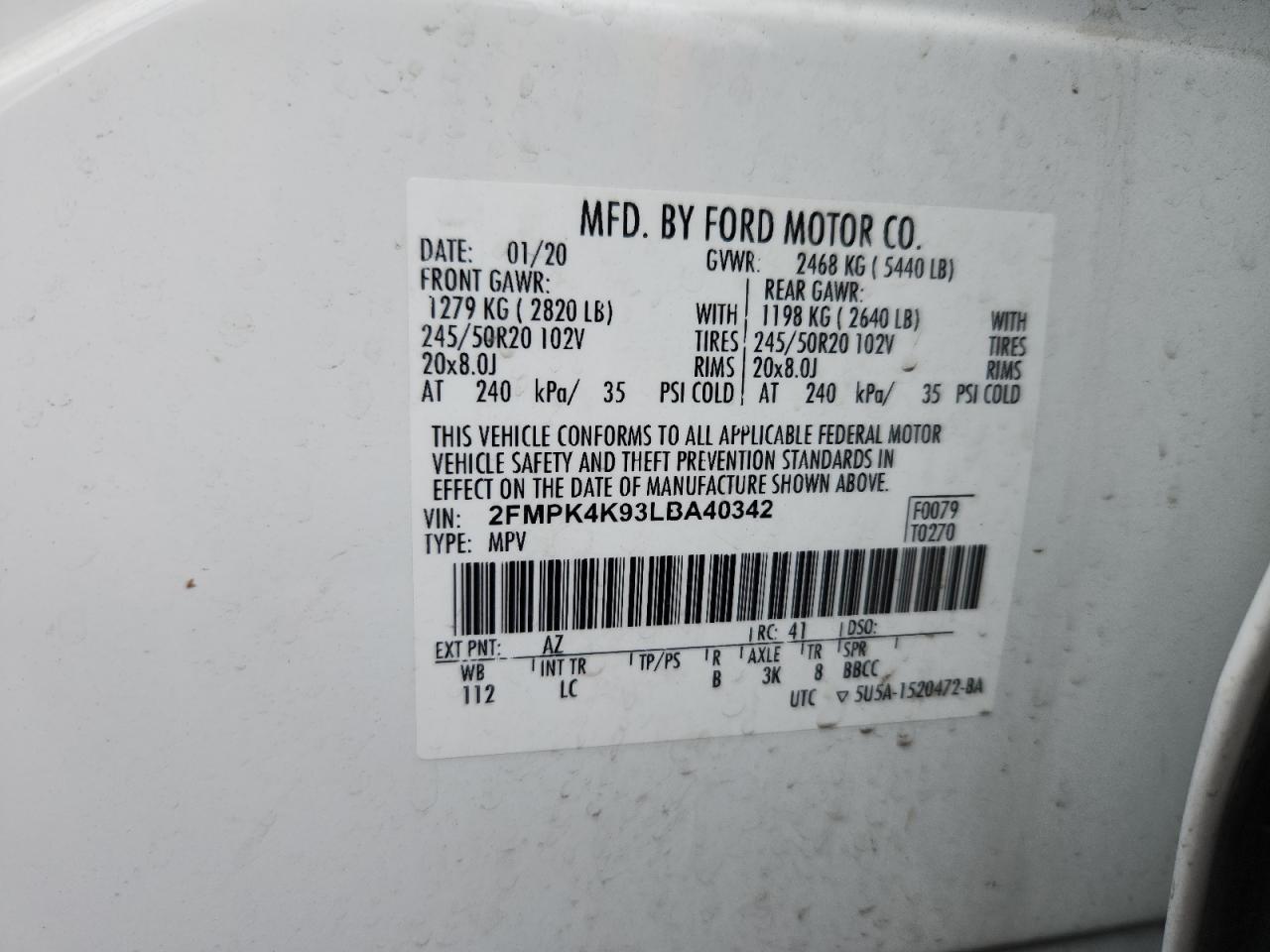 2020 FORD EDGE TITANIUM photo 37