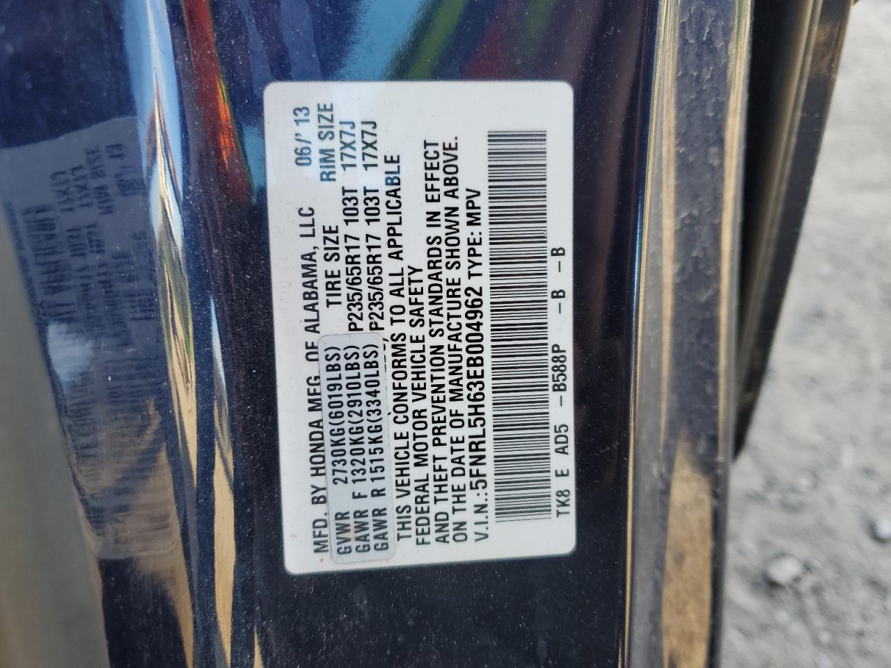 2014 HONDA ODYSSEY EXL photo 37