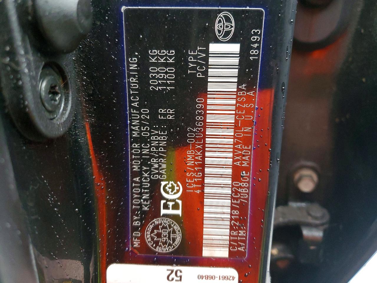2020 TOYOTA CAMRY SE photo 25