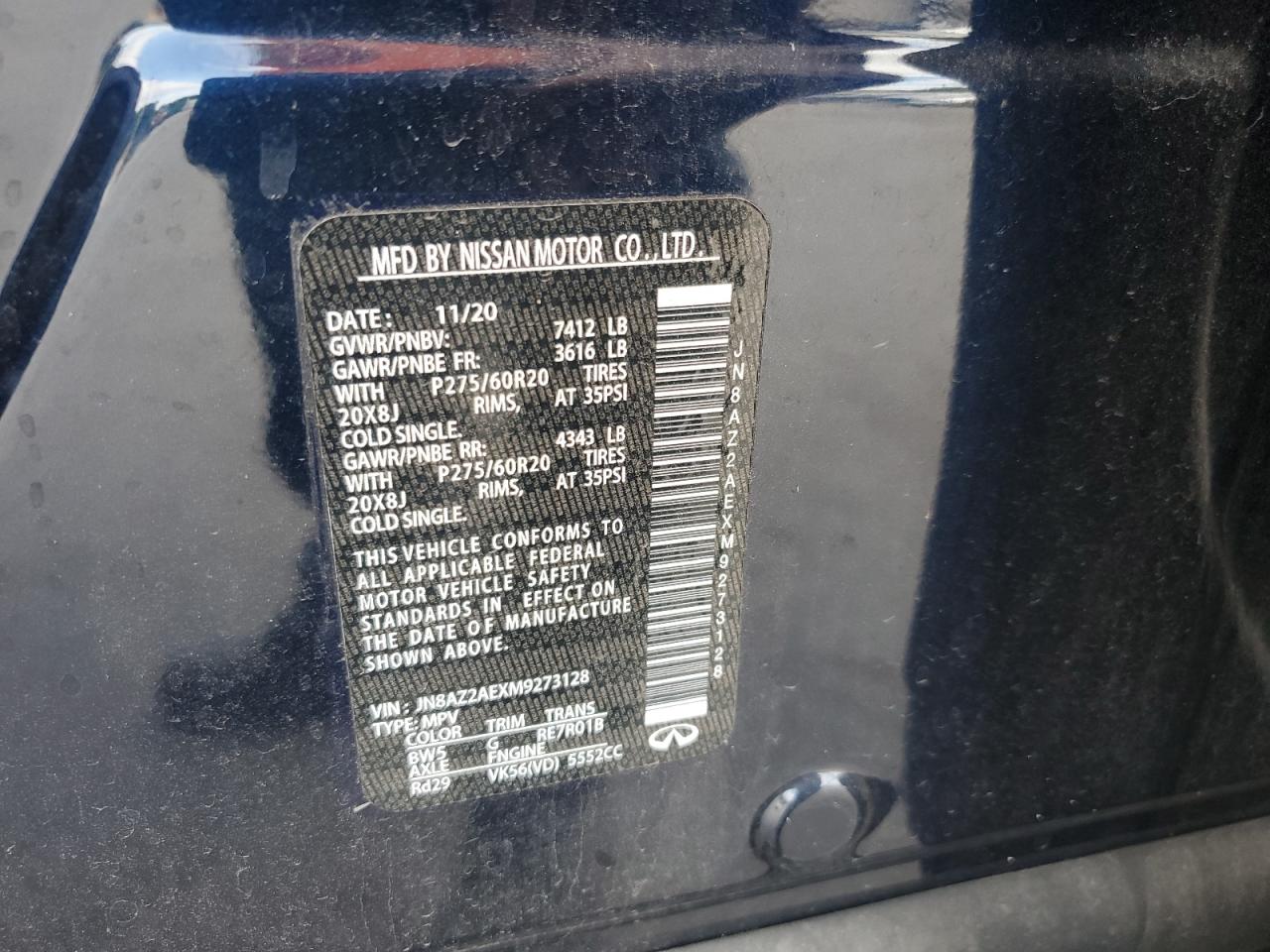 2021 INFINITI QX80 LUXE photo 23