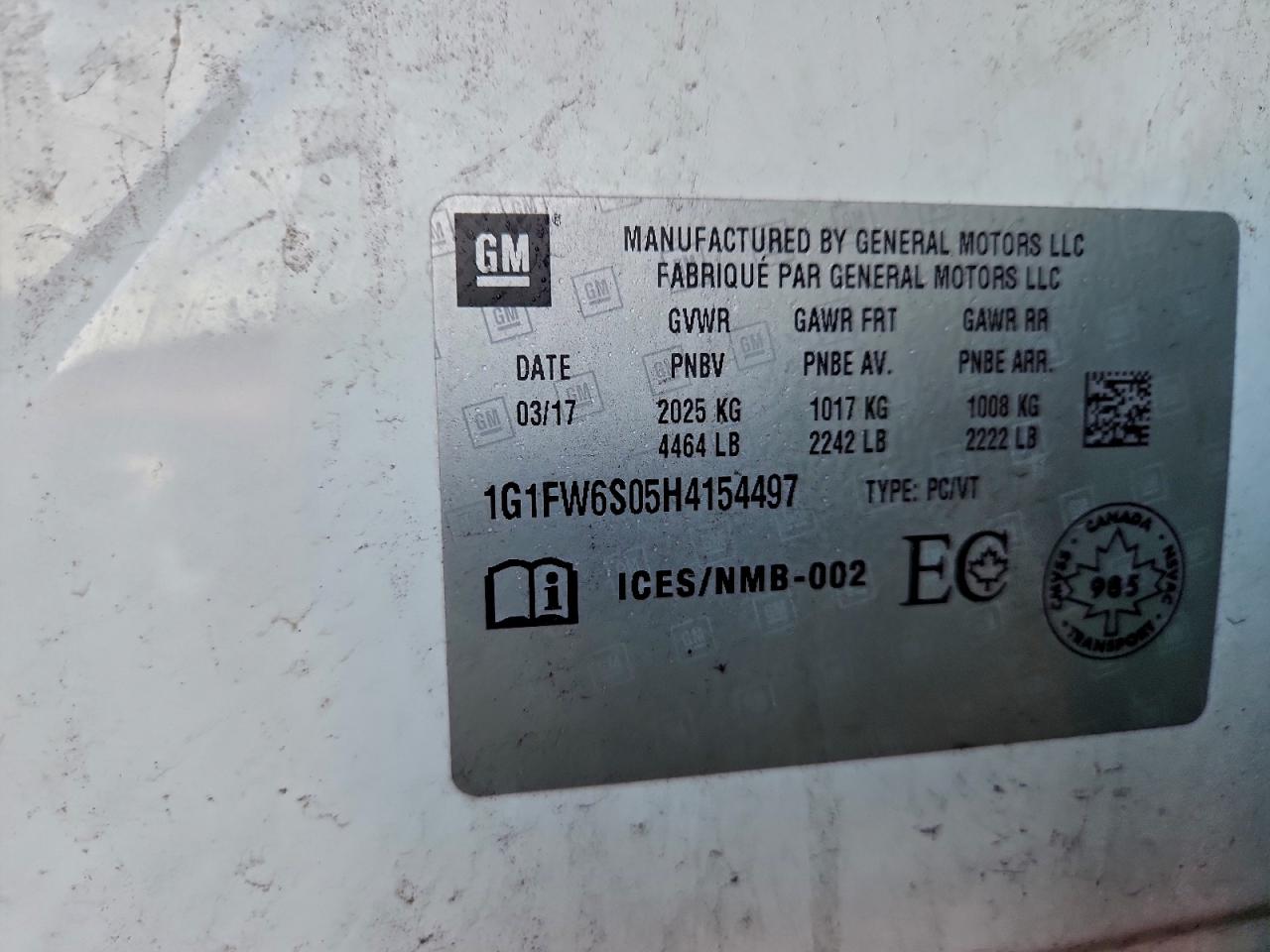 2017 CHEVROLET BOLT EV LT photo 13