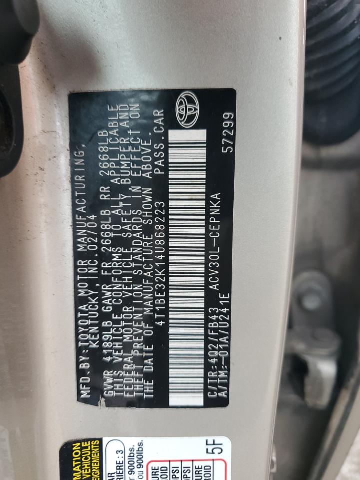 2004 TOYOTA CAMRY LE photo 23