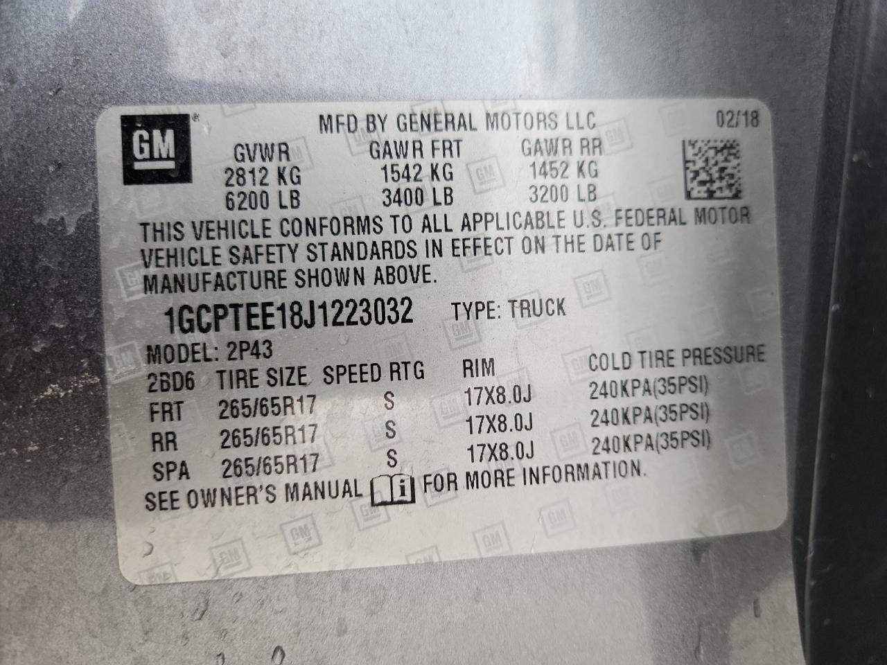 2018 CHEVROLET COLORADO ZR2 photo 23