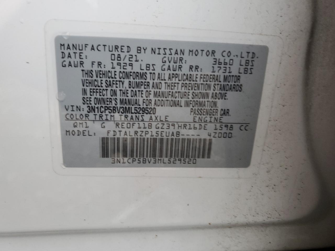 2021 NISSAN KICKS S photo 12