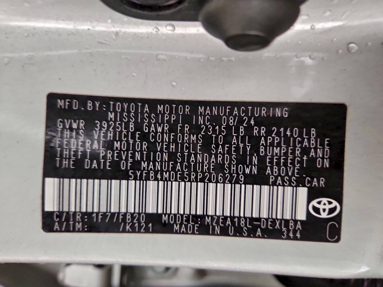 2024 TOYOTA COROLLA LE photo 23