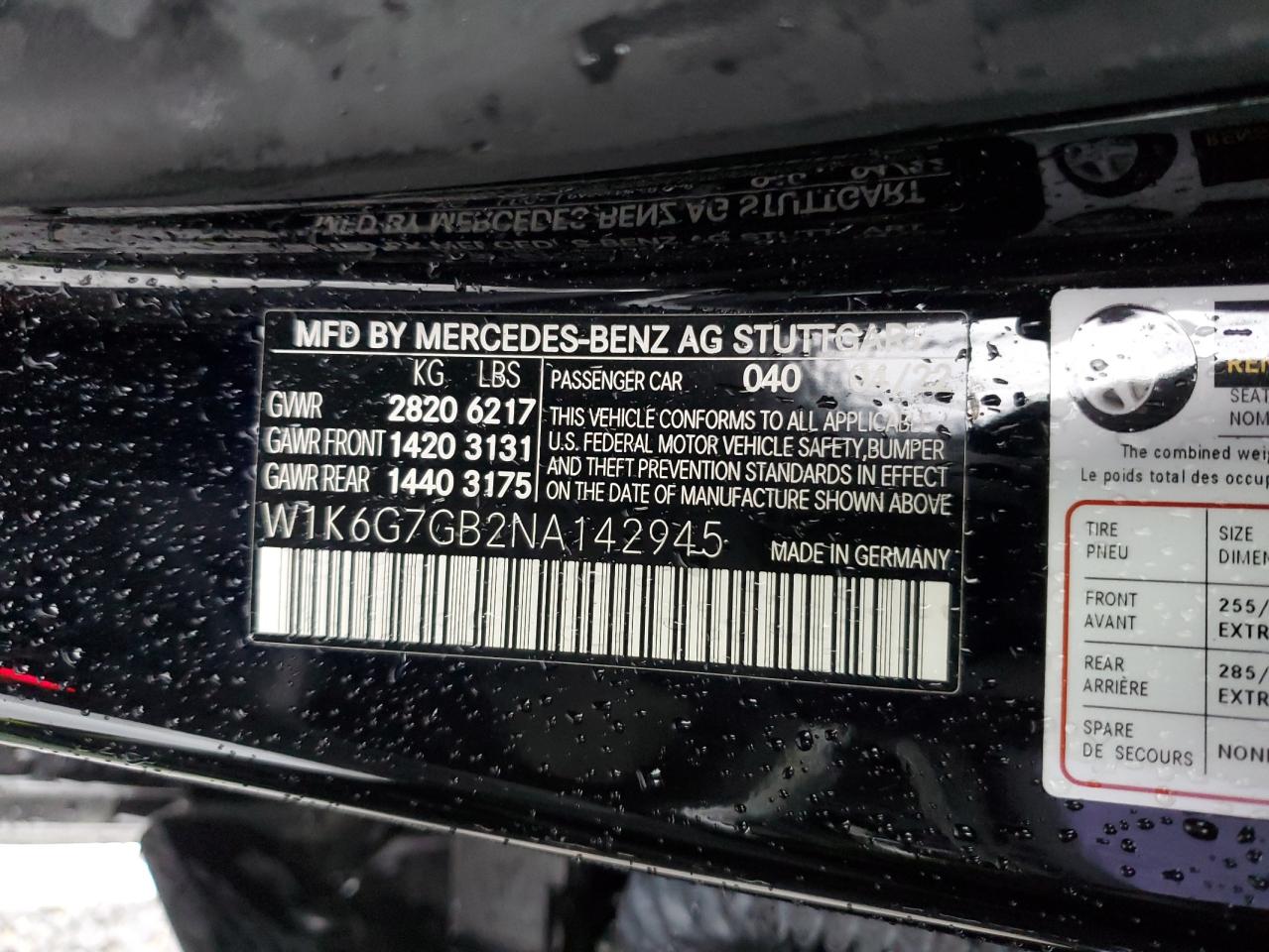 2022 MERCEDES-BENZ S 580 4MATIC photo 13