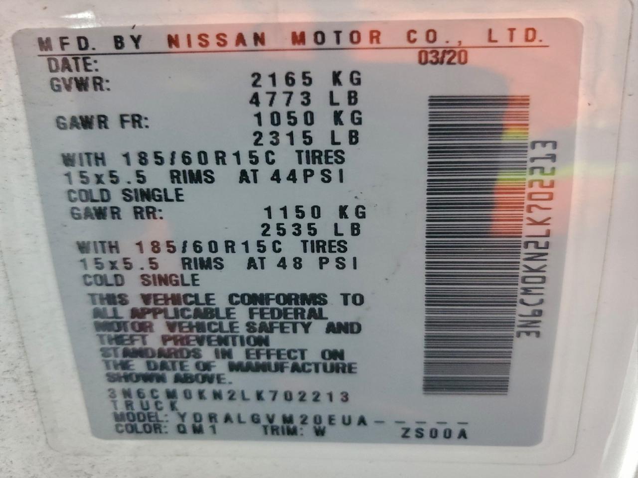 2020 NISSAN NV200 UTILITY / SERVICE VAN photo 25